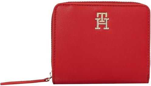 Tommy Hilfiger Damen Geldbörse Logotape Klein, Rot (Primary Red), Einheitsgröße