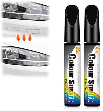 Auto Lackstift Schwarz Matt Gegen Kratzer und Steinschläge, Autolack Reparaturstift, Lack Reparatur Stift, Lackstift Auto Set (B)