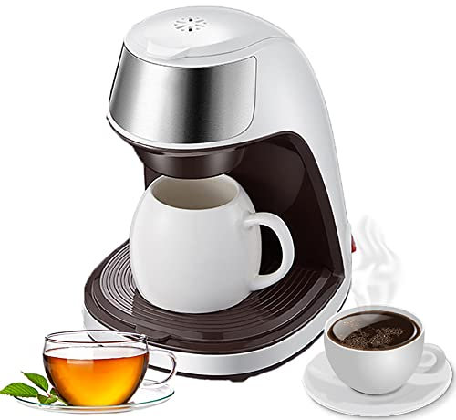 Electric Coffee Machine, Capacity, Single Cup Coffee Maker for Home Office with Steam Extraction, Anti-Dry Burn - Automatic Dripping, Brew Tea Coffee Powder