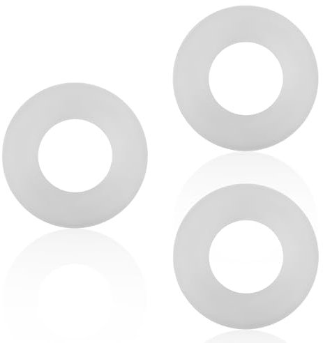 3pz Guarnizione Valvola di Scarico Compatibile Con Geberit - Ricambio Base in Gomma per Water - Numero Parte 816.418.00.1 (Bianco)