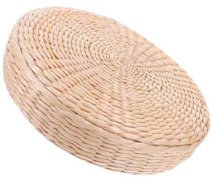 Ciieeo Meditationskudde Religiös Tillbedjan Kudde Naturgräs Vävd Sittdyna Japansk Stil 30cm Diameter Zen Praktik Minimalistisk Estetisk Khaki
