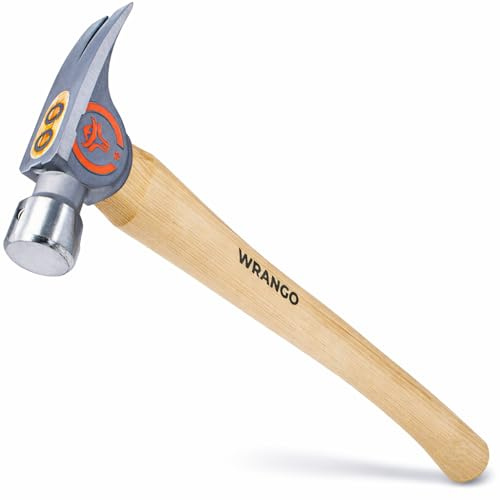Wrango Tools - 14oz Titanium Framing Hammer - Lightens Your Toolbelt - 45% Lighter Than Steel - 17 Hickory Handle for Framing & Carpentry - Lifetime Warranty - 5% Donated To Help Farmers