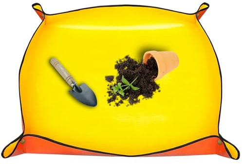 SZWLJ 1 Unidades de Fieltro para Plantas, Color Naranja, 100 x 100 cm, Material de Polietileno con Gancho de Cobre, Ideal para Tierra de orquídeas, Tierra de Cultivo y Plantas de Interior