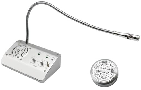 XIVUIFOI Dual Way Window Microphone Intercom Speaker, Intercom Systems for Business, Office, School, Counter