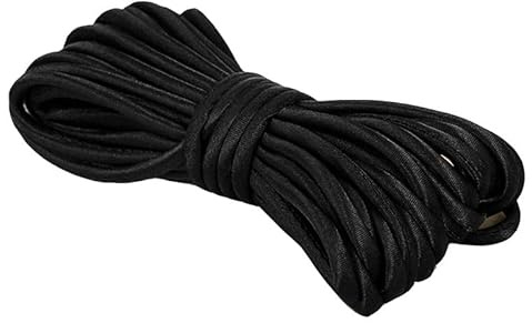 5 Meters Satin Cord Black 5MM Wide Satin Cord for Sewing weaving Top Dressmaking