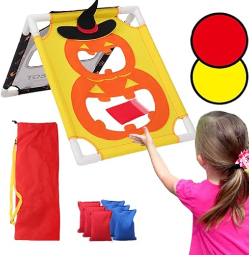 Halloween Bean Bag Toss - 48x38x35cm Canvas PVC Oxford Playset, Fuerte Lanzamiento De Bolsas De Arena, Soporte De Actividad Atractivo, Creative Cartoon Sport | Juego Al Aire Libre Interior Para La
