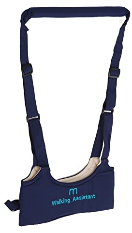 Cryfokt Handheld-Laufhilfe, Lindert Rückenschmerzen, Baby-Lauflernhilfe, Sicherheitsgurt für Babys/Kleinkinder, Netztragetuch (Navy blau)