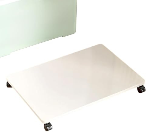 Flatbäddsvagn i trä med släta rullande hjul 45 x 30 x 6,2 cm perfekt för resväskor skrivare hushållsapparater och växter – och snygg transportlösning