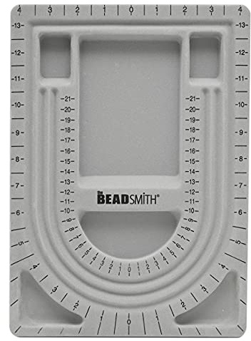 BeadSmith Perlenbrett, Perlendesign, 23 von 33 cm, grau, beflockt
