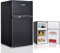 COSTWAY Frigo Piccolo con Congelatore, Mini Frigorifero con Doppia Porta e Temperatura Regolabile, 85 Litri (60+25 L), Silenzioso, 100W