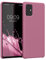 kwmobile Hülle kompatibel mit Samsung Galaxy A71 Hülle - Silikon Handy Case - Handyhülle weiche Oberfläche - kabelloses Laden - Dark Rose