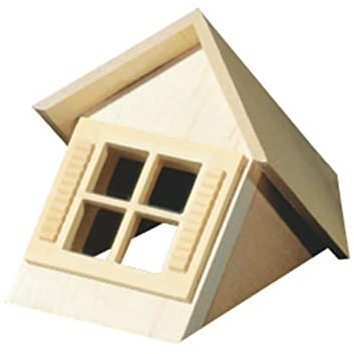 Melody Jane Dolls Houses Puppenhaus Traditionelle Dachgaube Fenster 1:24 1,2 cm Bauarbeiter DIY Zubehör
