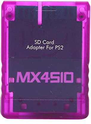 Memory Card Adapter, Replacement Memory Card Reader Adapter for PS2, Game Console Storage Card Adapter Without SD Card (Transparent Purple)