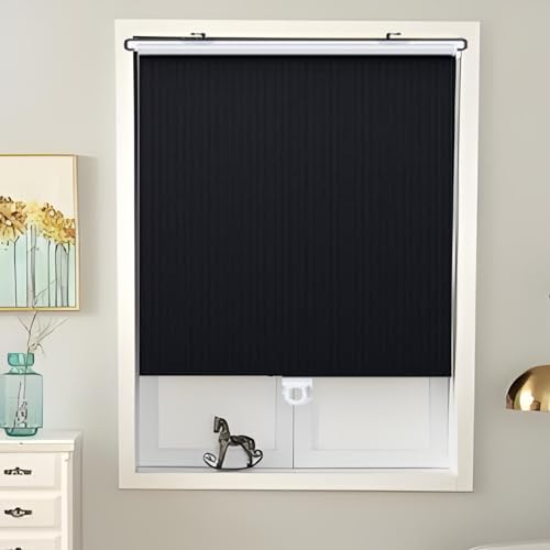 LLXNQ026 Sonnenschutz Rollo Verdunkelungsrollo Mit Saugnapf,Tragbare Temporäre Jalousien,Für Fenster,Büro,Ohne Bohren Sonnenschutz, Hitzeschutz, Einstellbar (40x60cm)