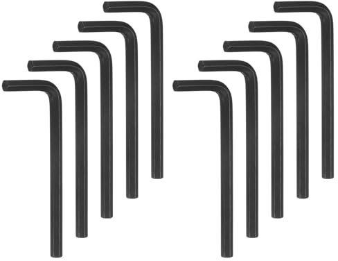 QUARKZMAN 10PCS Innensechskantschlüssel 5mm L-Form Sechskantschlüssel Metrische Schraubenschlüssel aus Chrom-Vanadium-Stahl Reparaturwerkzeug für Heimreparaturen, Schwarz