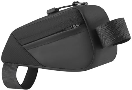 RIVDEE 0,5L Fahrrad Oberrohrtasche,Rahmentasche Dreieckstasche Fahrradtasche Fahrradrucksack Fahrrad-Fronttasche, Unisex Gepäckträgertasche,für Mountainbike Rennrad Reiten Zubehör Tasche(schwarz)
