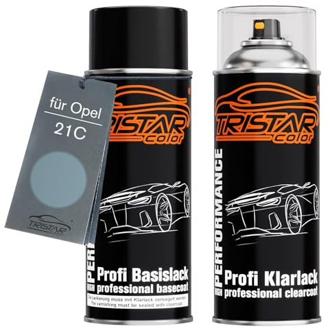 TRISTARcolor Billack sprayburk för Opel 21C Air Blue Metallic + klarlack