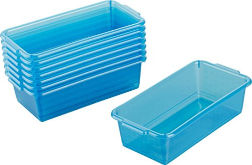 Kigima Aufbewahrungskorb 20x10x5,5cm 0,7L 8er Set – Allzweckkorb aus robustem Plastik (BPA-frei) – Aufbewahrungsbox für Küche & Bad – Haushaltskorb zur Aufbewahrung – Korb für Aufbewahrung – Blau