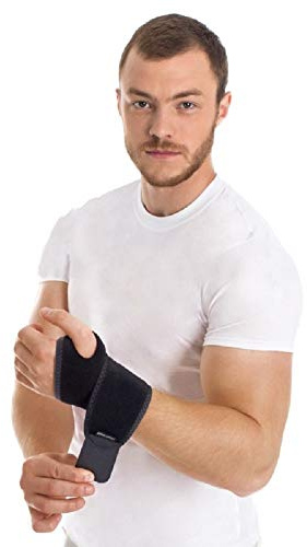 TOROS-GROUP - Handledsbandage, Handledsstöd 500, Svart, Universell | Neopren, för kvinnor och män, för vänster eller höger handled, för styrketräning, fitness och vardagsbruk