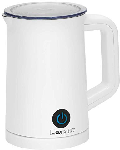 Clatronic® Milchaufschäumer | Milchschaum | 3 Funktionen | Behälter antihaftbeschichtet (ca. 550 ml) | Milchschaummenge ca. 300 ml | Automatische Abschaltung | Deckel abnehmbar | MS 3693