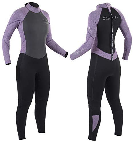 Osprey Damen-Neoprenanzug, volle Länge, 5 mm, für Erwachsene, Neopren, Surfen, Tauchen, Null, Violett, Größe S