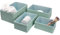 LA JOLIE MUSE Paper Rope Woven Storage Basket Set of 4 with Fabric Liner, Stackable Multipurpose Organizer Bin, Mint Green