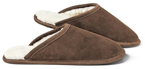 Fellhof Lammfell Hausschuh TRENDY Damen Herren Fell Pantoffeln für Winter & Sommer Hausschuhe aus ECHTEM Lammfell