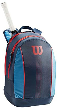 Wilson Junior tennisryggsäck, rymmer upp till 2 racketar, marinblå/limegrön/vit, WR8012902001