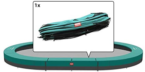 BERG Trampolin Schutzrand oval Federabdeckung 520 x 345 cm Randabdeckung grün - Grand Champion InGround
