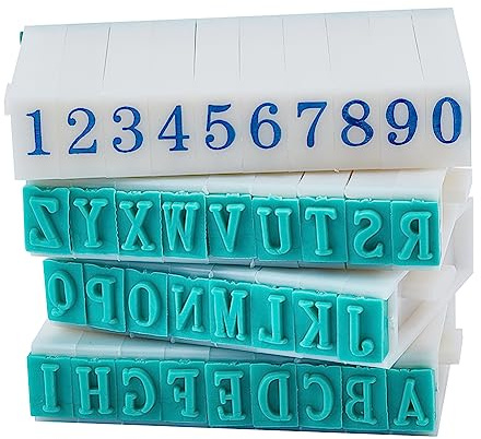 CHGCRAFT 36-teiliges Stempel Set Zahlen & Symbole, 38x12mm, Kunststoff-Gummi-Stempel für DIY-Basteln, Scrapbooking, Schule & pädagogische Spiele