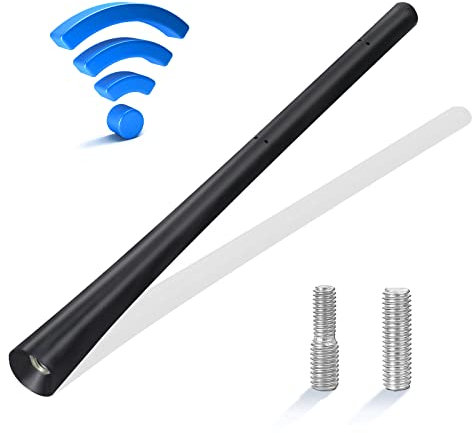 Universale Antenna Auto Radio sul Tetto 18cm - Antenna di Ricambio per Asta con Forte Funzione di Ricezione FM/AM/DAB - Viti M5 M6 Incluse