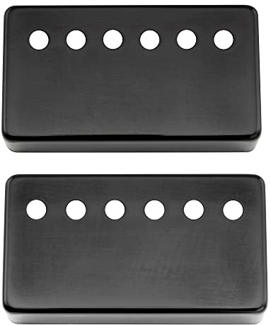 Musiclily Pro 50/52mm Neusilber Legierung Musiclily Pro 52mm Neusilber Legierung Gitarre Humbucker Abdeckung Humbucker Pickup Covers Set für Import E-Gitarre, Schwarz