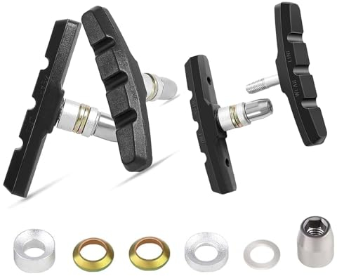 2 Paia di Pastiglie Freno per Bicicletta Premium, Pastiglie Freno V-Brake Professionali per Mountain Bike, Kit di Blocchi Freno per Bicicletta