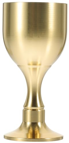 IMIKEYA Copas De Vino Cuenco De Incienso Ardiente Copa Candelabro Cáliz Dorado Cuenco De Ofrenda Pagana Exquisita Copa De Vino Decoración Medieval Copa De Ofrenda De Mesa Mango