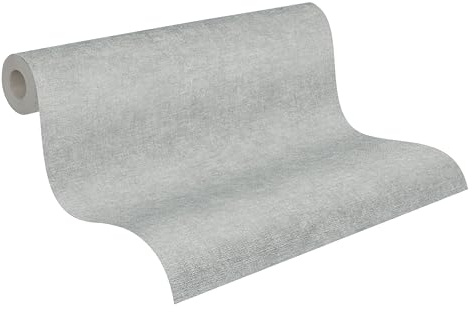 livingwalls fleecetapet – enfärgad tapet 395659 i grått – högkvalitativ väggtapet, enfärgad för olika rum – 10,05 m x 0,53 m – Made in Germany