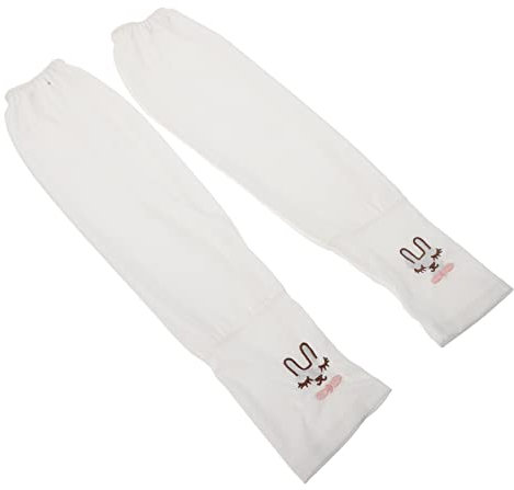 Hemobllo 1 Paar Sonnenschutzhandschuhe Sporthandschuhe Sonnenschutzhüllen Für Männer Armschützer Für Dünne Haut Mann Kompressionsmanschette Weiß Milchschnitzel (eisschnitzel) Mode