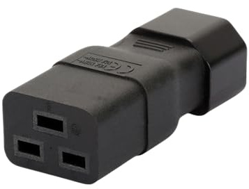 JSADZKJ IEC320 C14 zu C19 Power Port Adapter 10A 250V C14 Männlich zu C19 Weiblich Server Power Connector 3Pin C14 zu C19 AC Interface Extender, für PDU UPS Computer Monitor Appliance