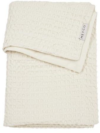MEYCO Babydecke 75x100cm Waffle Baumwolle Kuscheldecke Nature | 100% Baumwolle - Oeko Tex zertifiziert - TOG 1.0 - vielseitig einsetzbar - kuschelig & atmungsaktiv - waschbar