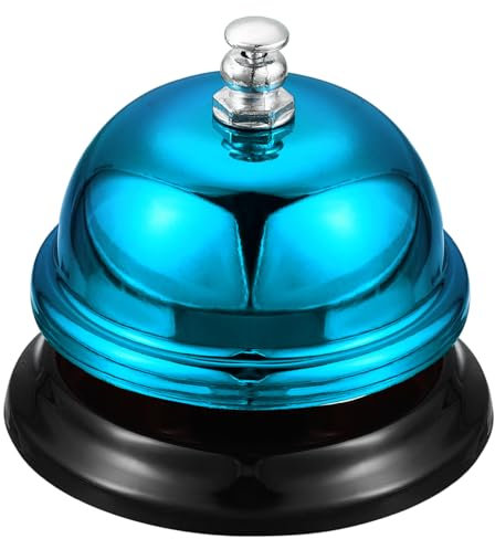 sourcing map Desk Bell, 65mm(2.56) Dinner Bell for Restaurants, Service, Blue