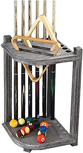 Agashi Snooker Queue Racks,Floor Pool Queue Rack, Holz Billard Organizer Stand 10 Löcher Billard Zubehör