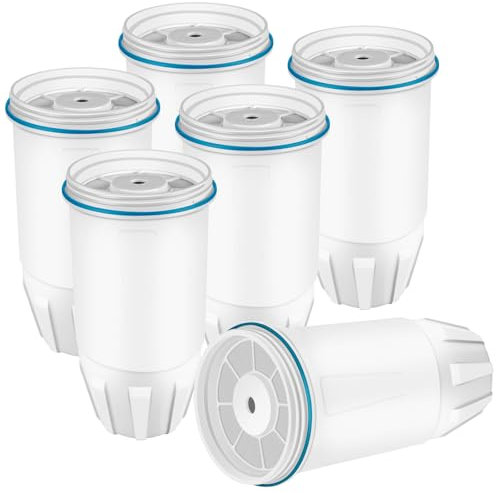 APPLIANCEMATES Water Filter Replacement Fits for ZERO Pitchers and Dispensers 0 TDS, 6 pack