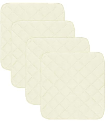 Sonhomay Wasserdichte Inkontinenz-Stuhlunterlagen, waschbar, rutschfest, saugfähig, für Kinderzimmer, Urinierunterlagen für Erwachsene, Haustiere, Rollstuhl, 55,9 x 53,3 cm, 4 Stück
