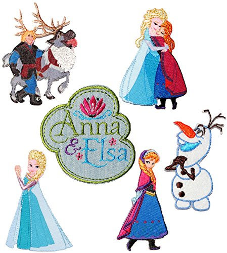 alles-meine.de GmbH 2 in 1: Selbstklebender Textil Sticker - Bügelbild - Frozen - die Eiskönigin - Schneemann Olaf - 3,6 cm * 7,8 cm - Aufnäher Applikation - völlig unverfroren -..