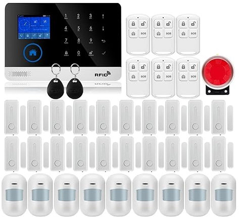 Sistema di allarme per la sicurezza domestica, Di Allarme Di Sicurezza Domestica GSM Wireless 433 MHz For APP Tuya Con Sensore Di Movimento Compatibile per la sicurezza domestica e la sicurezza dei ba