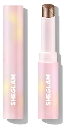 SHEGLAM Kristall Gel Glanz Stick Lidschatten Stick Eyeliner Aufheller Bleistift Wachsmalstift mit Pinsel, leicht zu verblenden langanhaltender schimmernder Lidschatten-Stick-Bronze Dust