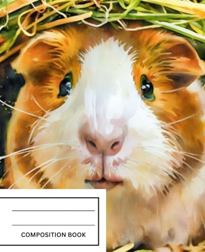 Guinea Pig Composition Notebook: Super Cute Animal Series by Vine Street Design Company – 7.5 x 9.25, College Ruled, 80 Pages