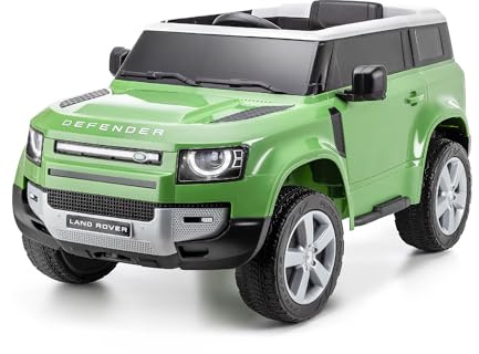 Xootz Land Rover Defender Electric Ride-On Car Battery Powered Kids Toy with Music, Lights and Opening Boot, Ages 2+, Green