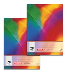 BRUNNEN Schulheft Lineatur 28, kariert mit Doppelrand, 16 Blatt DIN A4 - Doppelpack