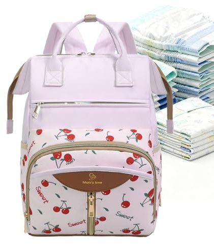 Knowlife Wickelrucksack - Wasserdichte Wickeltasche Mit Kinderwagen Halterung Und Wickelunterlage - Betreuungstasche Mit Wickelunterlage,Für Eltern Mütter Väter Frauen Männer Mädchen