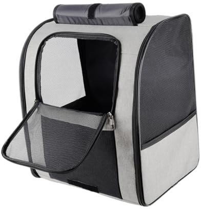 EPIGEIST Großer Katzenrucksack mit Atmungsaktivem Material Tragbarer Haustier tragerucksack für Sicheren Transport Praktische Transporttasche für Katzen und Kleine Hunde für Outdoor Reisen